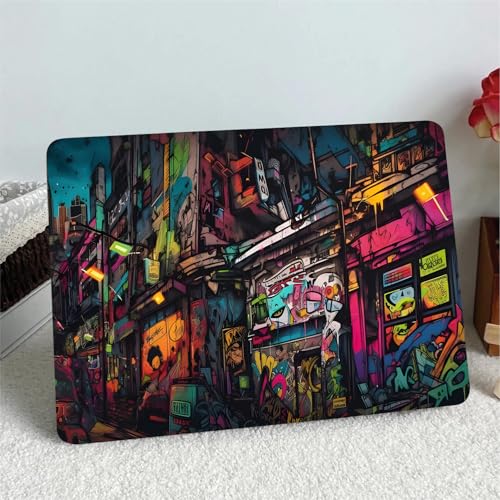 Image of Graffiti Art Laptop Skin Vinyl Stickers Suitable for All Laptop Multicolour Decor Sticker with Trackpad Sticker (L x H 16 x 11 Inch.)