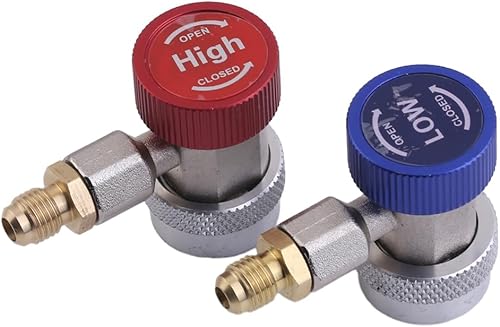 Ajustable para conector de acoplador rápido R134A, kit de conversión de manguera de manómetro de freón SAE HVAC de 14 pulgadas SAE HVAC de alta y