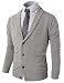 H2H Men's Cardigan, chunky knit, with shawl collar, slim-fit GRAY US S/Asia M (CMOCAL07)