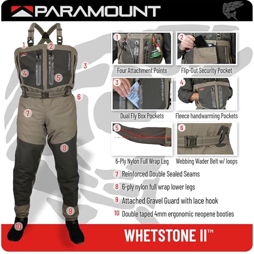 Image of Paramount Outdoors Whetstone 2 Waterproof Breathable Stockingfoot Chest Wader for Men