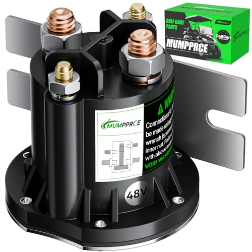 EZGO 48V Solenoid Relay Golf Cart Solenoid for Electric EZGO TXT 2010-up and All 48 Volt MPT 800/1000 Vehicles Golf Cart OEM# 612711