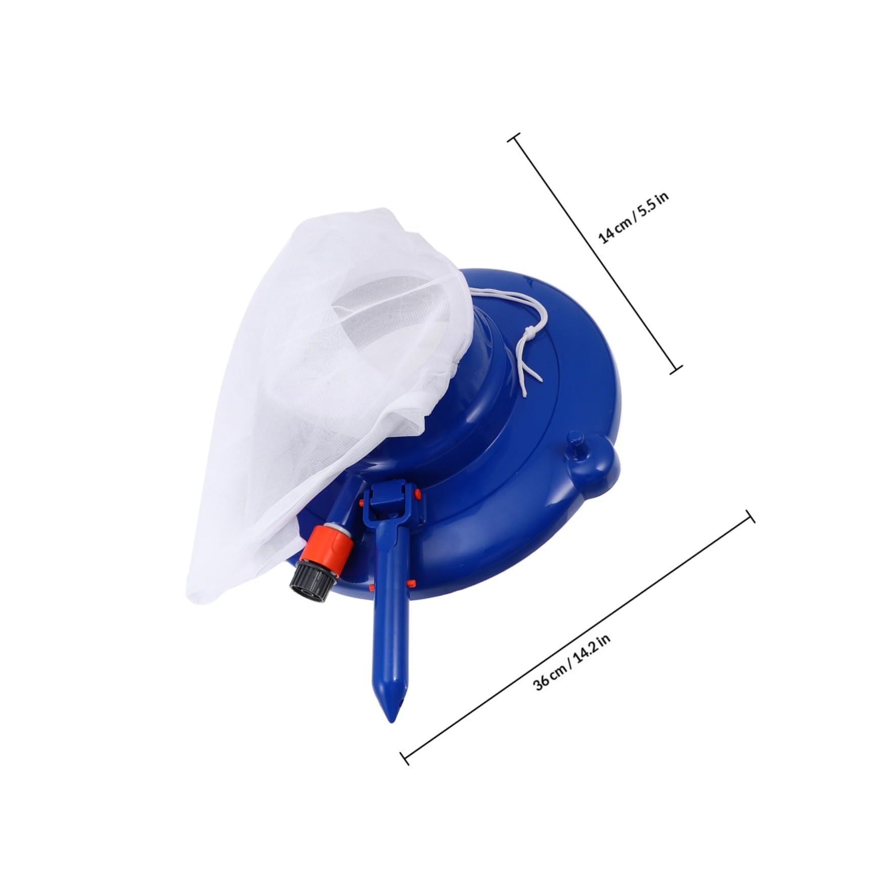 Happyyami Cabezal de Limpieza Subacuática para Piscinas Portátil Azul Abs | Limpieza de Zonas Difíciles, Firme y Robusto, Accesorio para Spa y Hogar