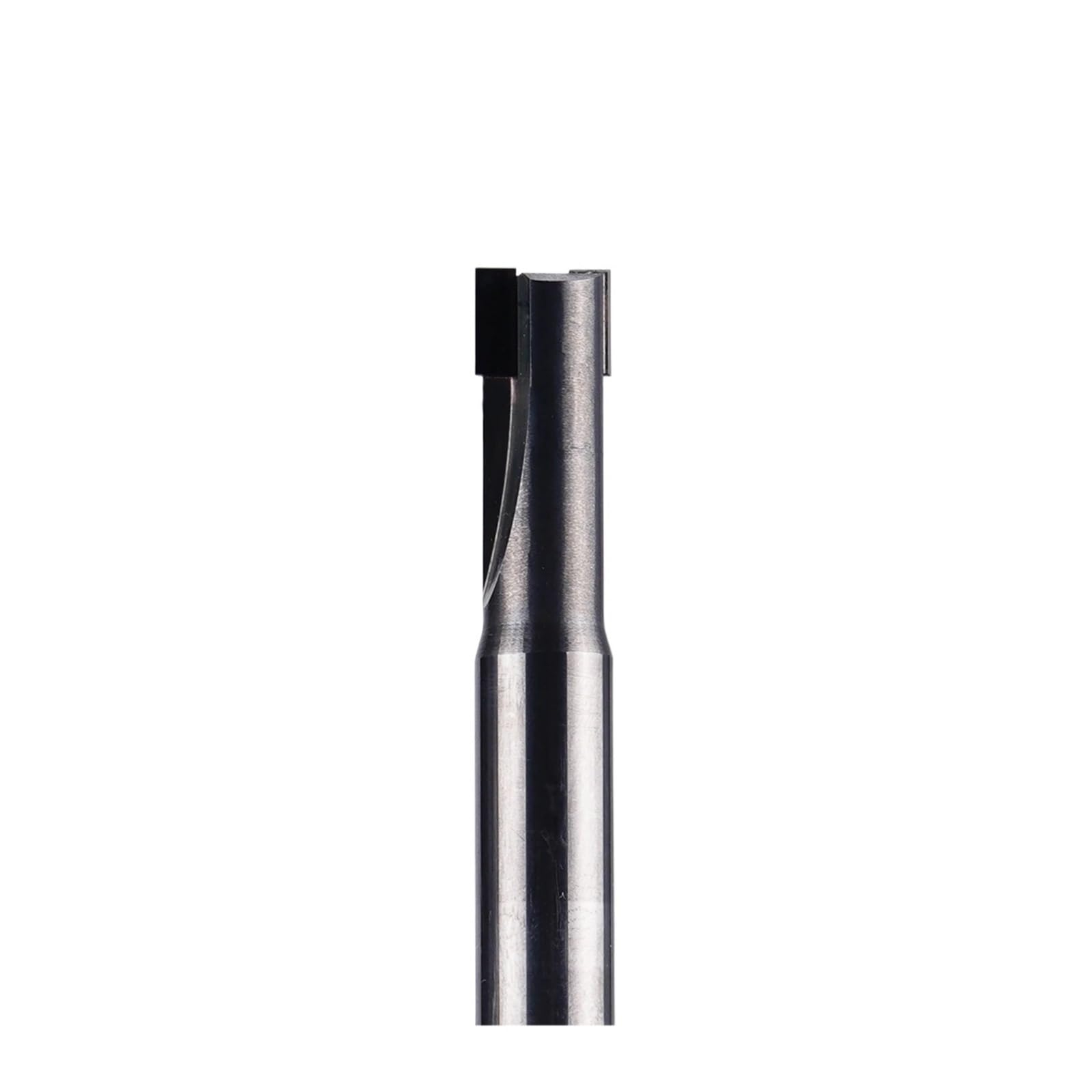 Fresa de flauta recta CNC PCD, fresa extremo pulido, brocas enrutadoras carburo silicio for madera aluminio, 1 ud(D5.0-L06-2F)
