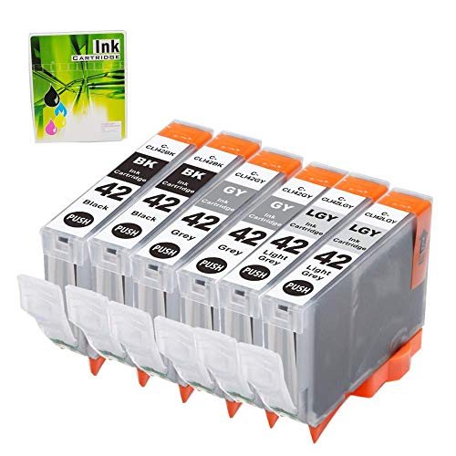 NEXTPAGE Compatible Ink Cartridges Replacement for Canon CLI-42 Black,CLI-42 Light Gray & CLI-42 Gray Professional Inkjet Work with Canon Pixma Pro100 Ink Cartridges, CLI42 BK, CLI42 LGY,CLI-42 GY Ink