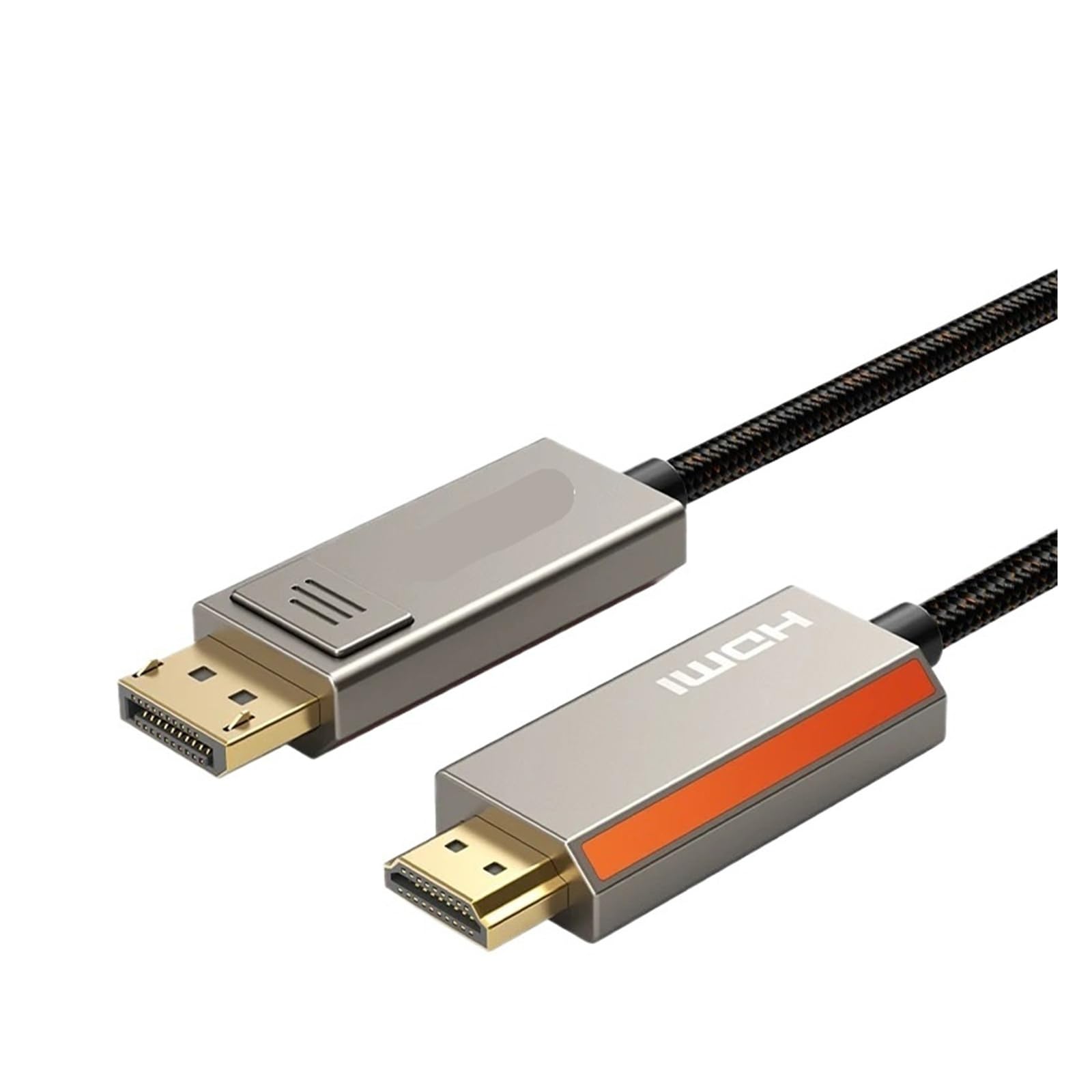 Cable DisplayPort 1.4 A HDMI 2.1 Con Carcasa De Aleación De Zinc, Cable De Vídeo HDR 8K@60Hz 4K@120Hz For Escritorio, Monitor, HDTV(3m)