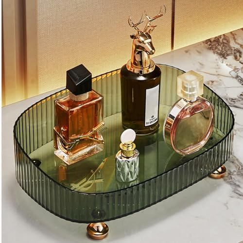 Makeup Perfume Organizer, Bathroom Vanity Tray, Decorative Dresse...