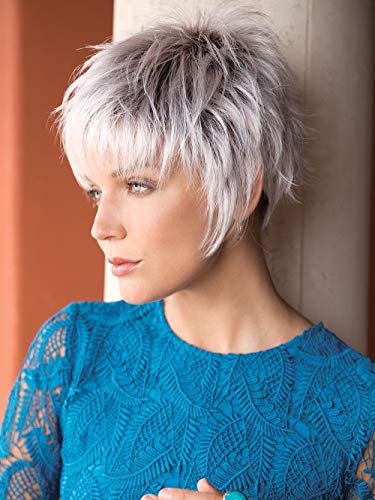 SEVENCOLORS Short Sliver Hair Wig Synthetic Short Wigs for Black/White Women Short Cosplay Wig Sliver Hairstyles for Women