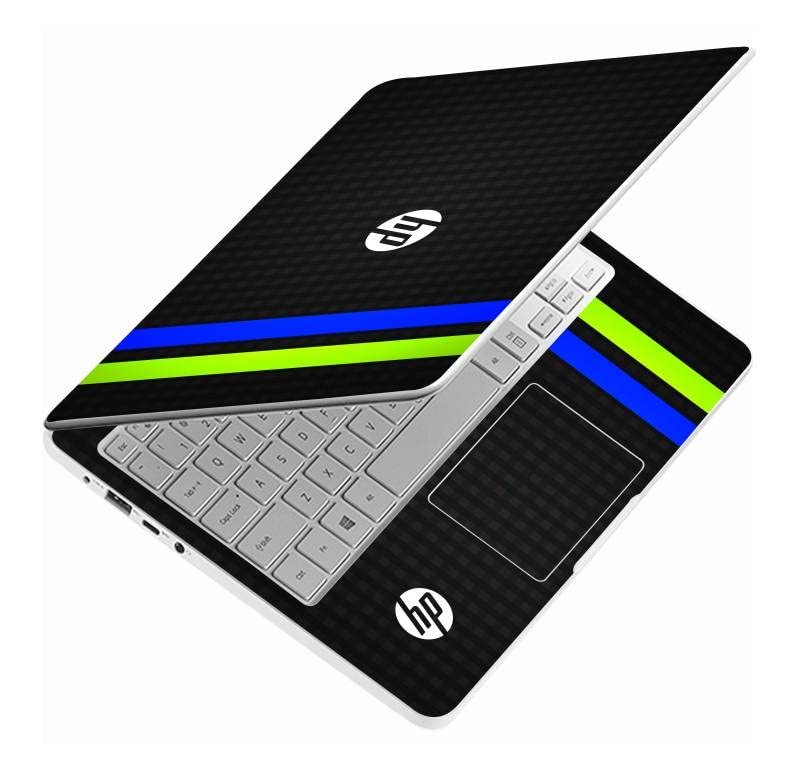 Glossy Designs Full Body Laptop Skin Upto 15.6 inch Sticker Compatible for Dell/HP/Lenovo/Acer/Sony All Laptop Size Upto 14 to 15.6 Inch - Hp On Black Pattern with Green Blue Line (B09V1JWK2Z) Amazon Price History, Amazon Price Tracker