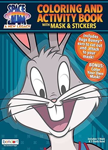 Libro de actividades Space Jam con máscara recortable y pegatinas de Looney Tunes para niños