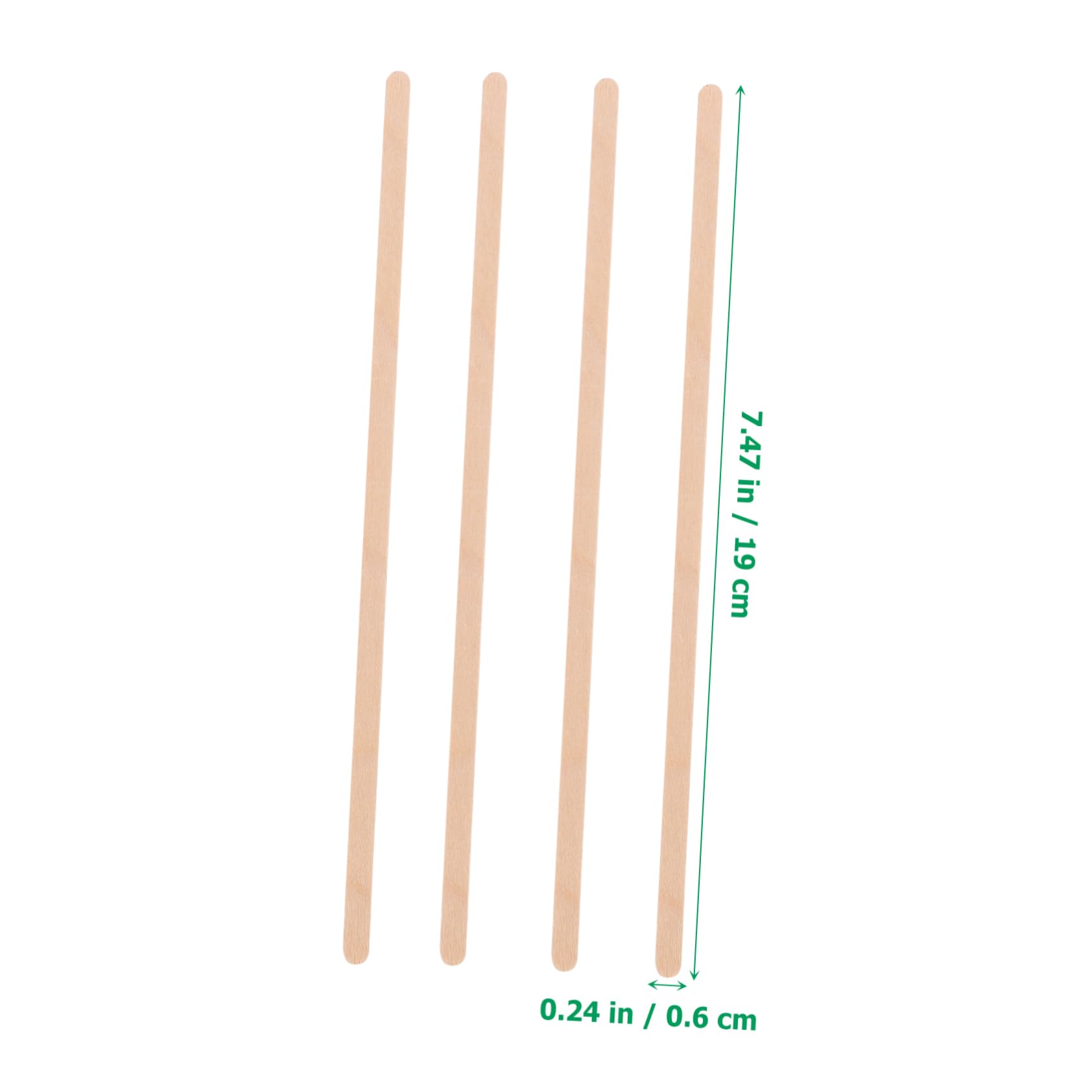 HOMOCONO 150pcs Wooden Coffee Stirrers Reusable Stirrers for Coffee Cocktails 14cm Long Handle Bar Supplies