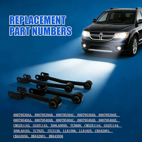 Mtrcse 4PCS Rear Control Arm Kit Non-Adjustable Lateral Arm for 2011-2014 Chry.sler 200, 2011-2014 Dodge Avenger, 2011-2020 Dodge Journey, Replaces 68079539AA 68079540AA by Mtrcse - Image 3
