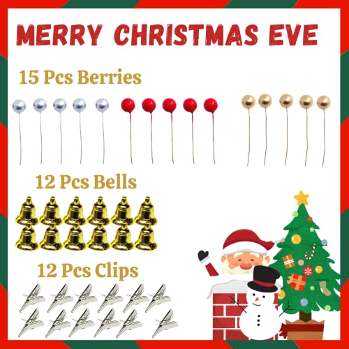 Astryas Artificial Christmas Floral Picks Assorted Holly Berries Pine Needles Branches Picks Spray With Pinecones Holly Leaves For Xmas Floral Arrangement Wreath Winter Holiday Season Décor #TOP2