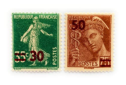1940. 2 Authentiques Timbres de Collection Neufs. France Nos 476 et 477. par des Livres Express