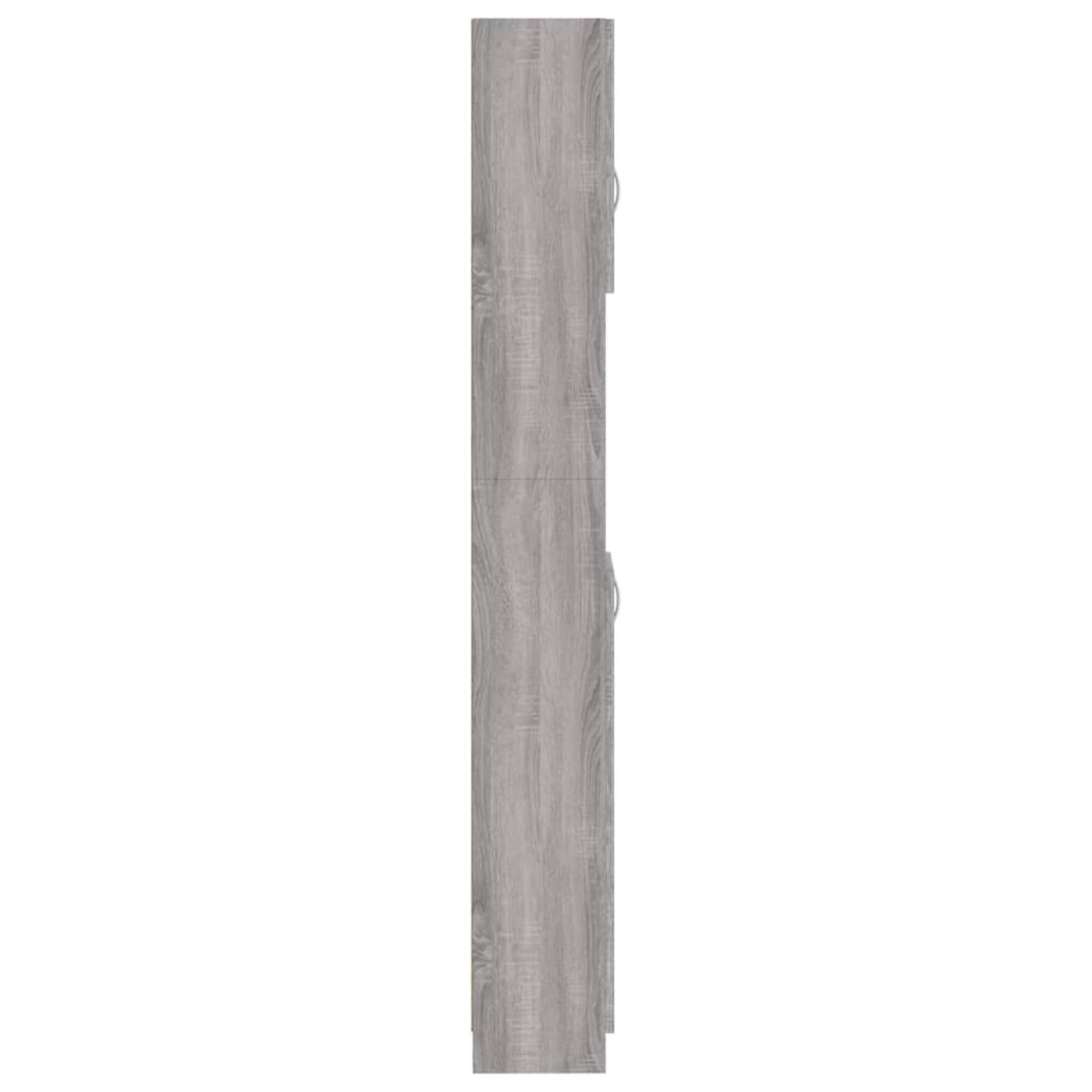 ShGaxin Szafka łazienkowa, meble łazienkowe, pomocnicza szafka łazienkowa, kolumna łazienkowa, szafka łazienkowa, szafka łazienkowa, sklejka Sonoma szara 32x25,5x190 cm
