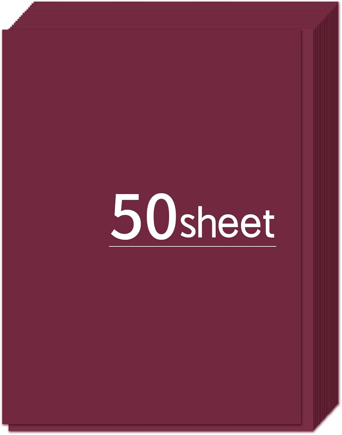 50 Sheeet Burgundy Cardstock 8.5 x 11,250gsm Cardstock Paper,92 Lb Heavy Card Stock for Printer,Card Stock Paper for Invitations,Scrapbooking,Crafts,Diy Cards,Decoration,Drawing