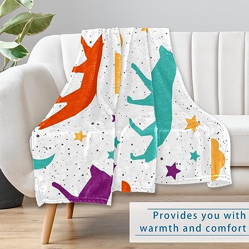 Couverture motif loup et étoiles, le cadeau idéal pour lit et canapé
