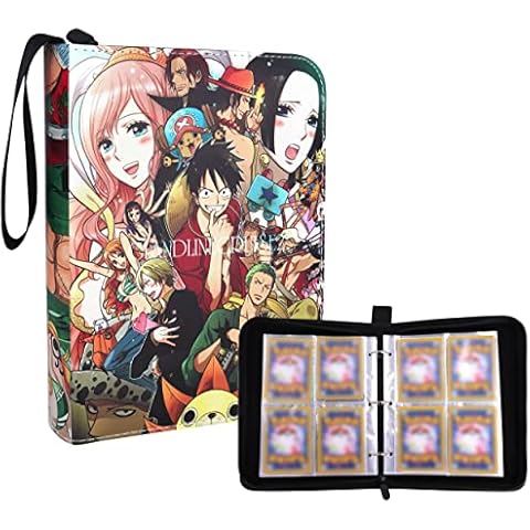 Roffatide One Piece 4-Taschen-Binderkarten mit 50 abnehmbaren doppelseitigen Seiten Blätter Handelskartenbinder hält Cover