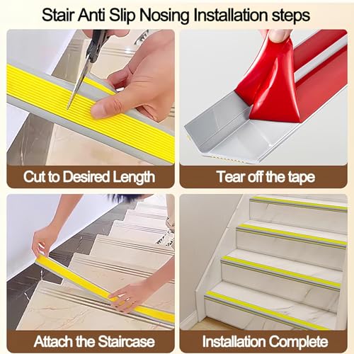 Cinta antideslizante para escalones de vinilo impermeable autoadhesivo protector de bordes 20m 8