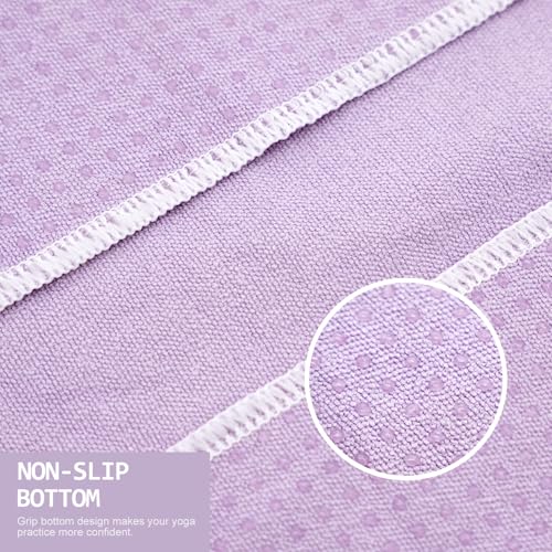 image for Eunzel Hot Yoga Towel - Microfiber Non Slip Yoga Mat Towel with Grip D