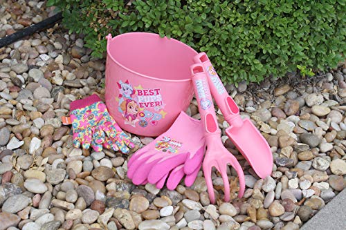 Mini pala de jardín plástica para niñas, rosa miniatura 2