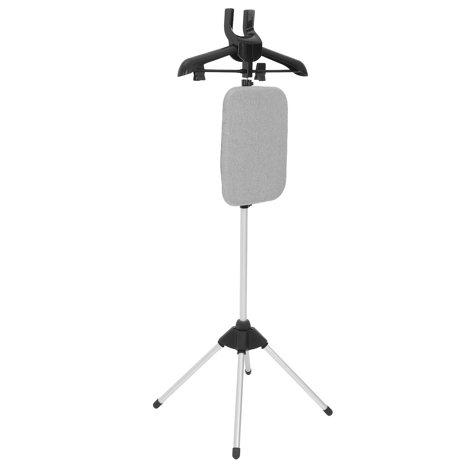 Homoyoyo Perchero para Planchar Ropa Vapor Plegable de Aleación de Aluminio y Plástico, Soporte Telescópico Ajustable de 90-160cm Tabla de Planchar Integrada
