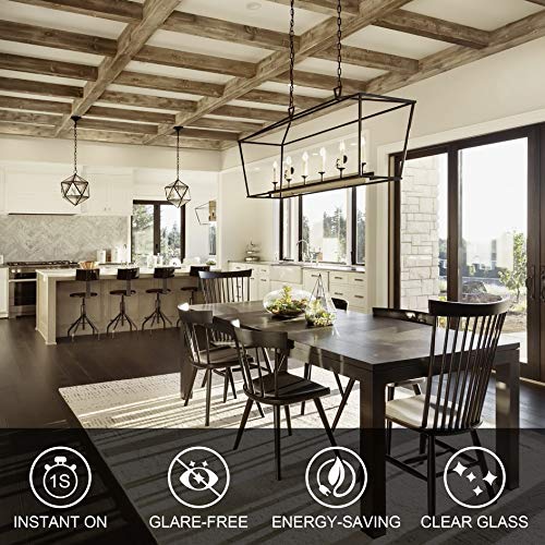 Cotanic Dimmable E12 Candelabra Led Bulbs, 60W Equivalent,4000K Daylight,600Lm Ceiling Fan Light Bulb,C35 Filament Chandelier Light Bulbs B11 Candle Lights With Clear Glass,Pack Of 6 #TOP6