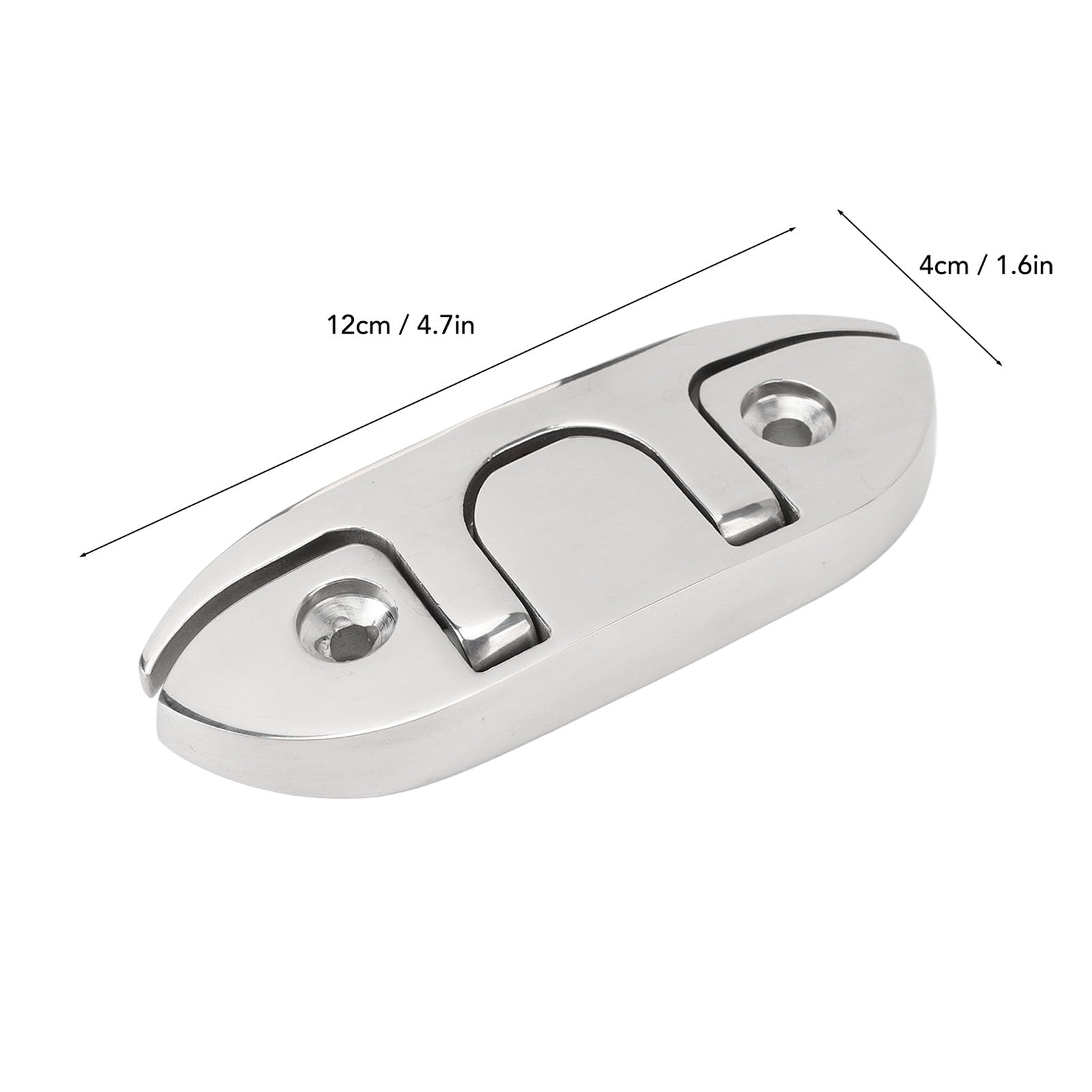 Akozon 4PCS 4.7 Pollici Bitta Pieghevole per Barca 316 Bitta Pieghevole per Barca Acciaio Inossidabile Marine Dock Corda di Ormeggio Bitta per Barca Accessori per Yacht FRPGonfiabili