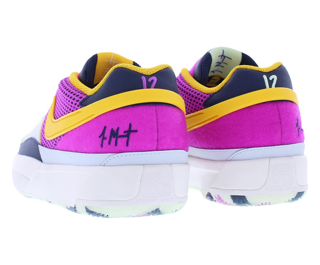 Ja 1 SE Camp Ja Big Kids' Basketball Shoes (FN4977-400, Obsidian/University Gold/Vapor Green/Hyper Violet) Size 7