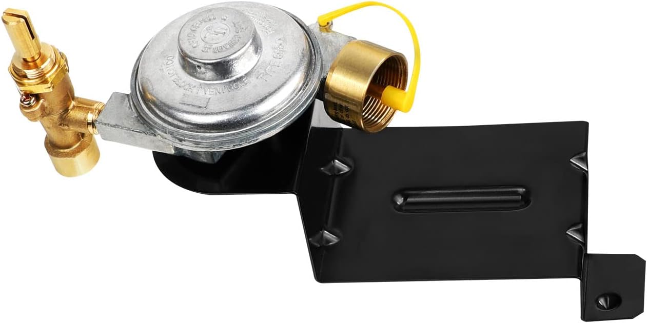 Upgraded 80477 Gas Grill Valve Regulator Compatible with weber Q100/Q120 Series, 80477 Gas Regulator Replacement for weber Grill Parts: 516002, 516501, 386001, 386002. Grill Regulator 1 Year Warranty