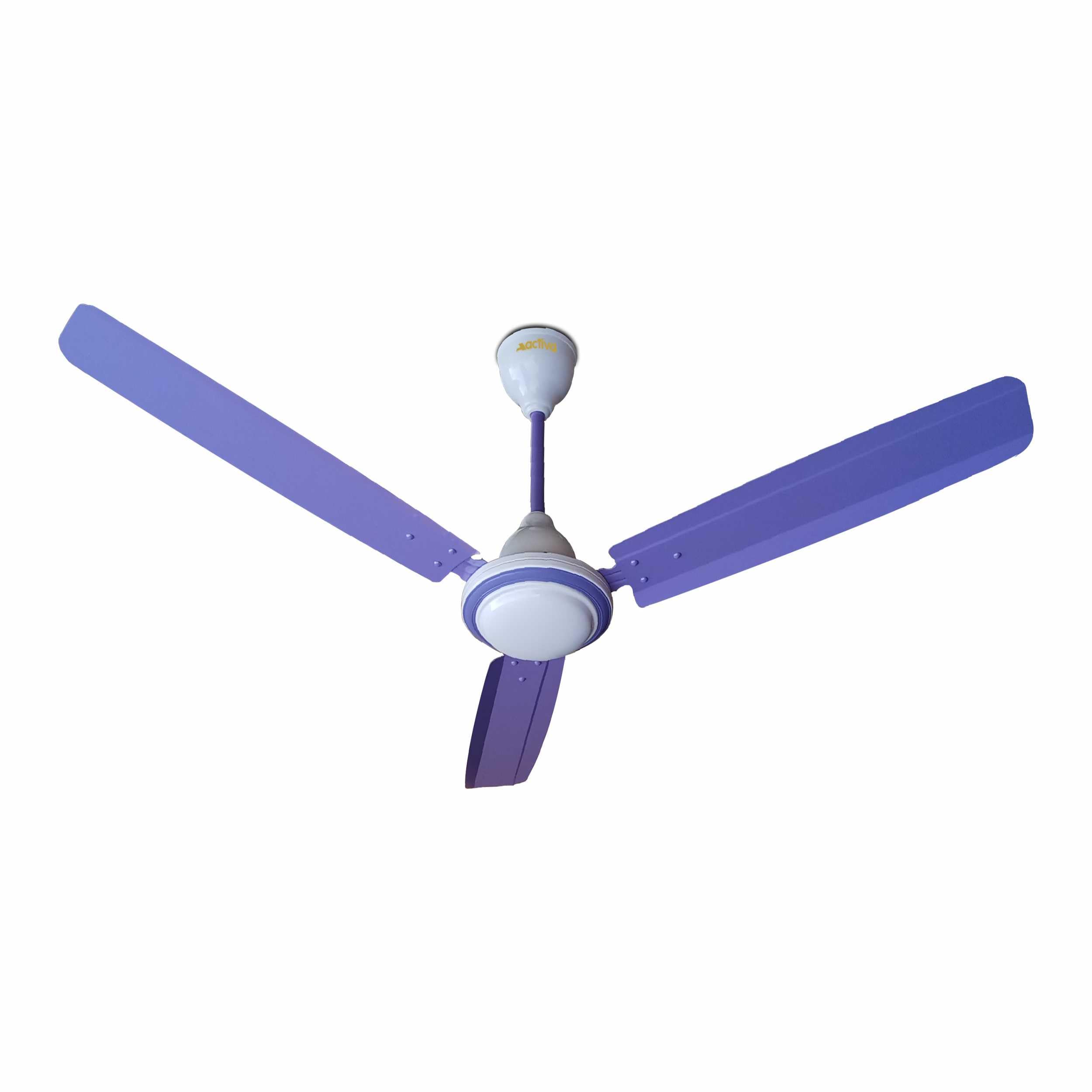 ACTIVA 1200mm Ceiling Fan, 390 RPM BEE Approved One Star Rating High Speed Air Delivery, 50 Watt Cooper Winding Motors, Anti Dust Coating, Less Noise, Large Sweep, 2 Years Warranty (Super Purple)