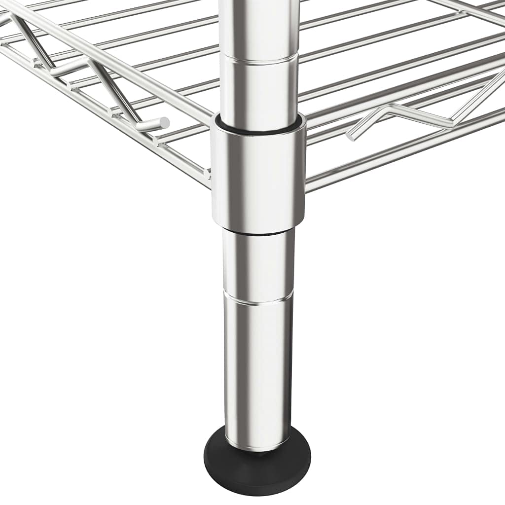 Générique Étagère de Rangement 5 Niveaux 90x35x180 cm Chrome 250 kg,Entreprise & Industrie,Stockage Industriel,Étagères industrielles,Argent,10.3 KG,324623