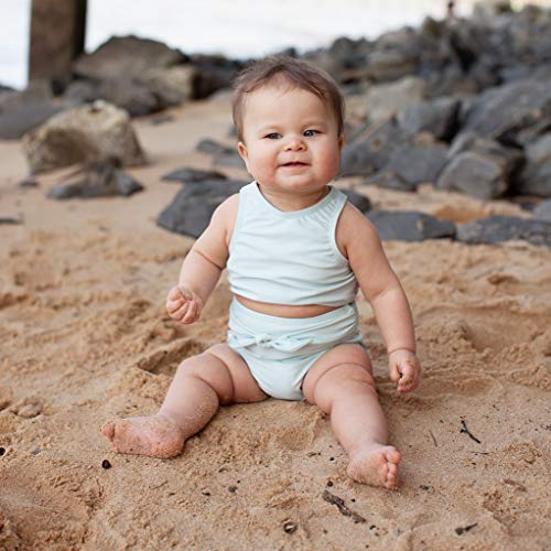 Image of SwimZip Girls' Halter Top and Bikini Bottom 2 Piece Set UPF 50+ Sun Protection
