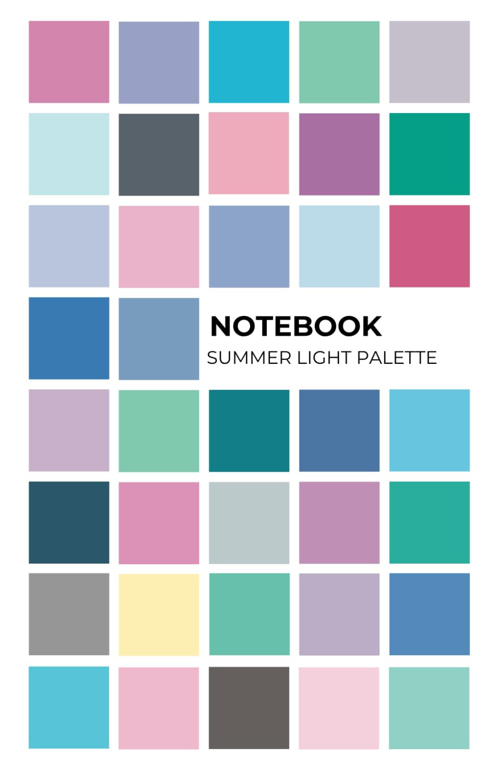 Notebook summer light palette: Ideal for a special person who likes style, fashion, trends and is interested in color and beauty types analysis.