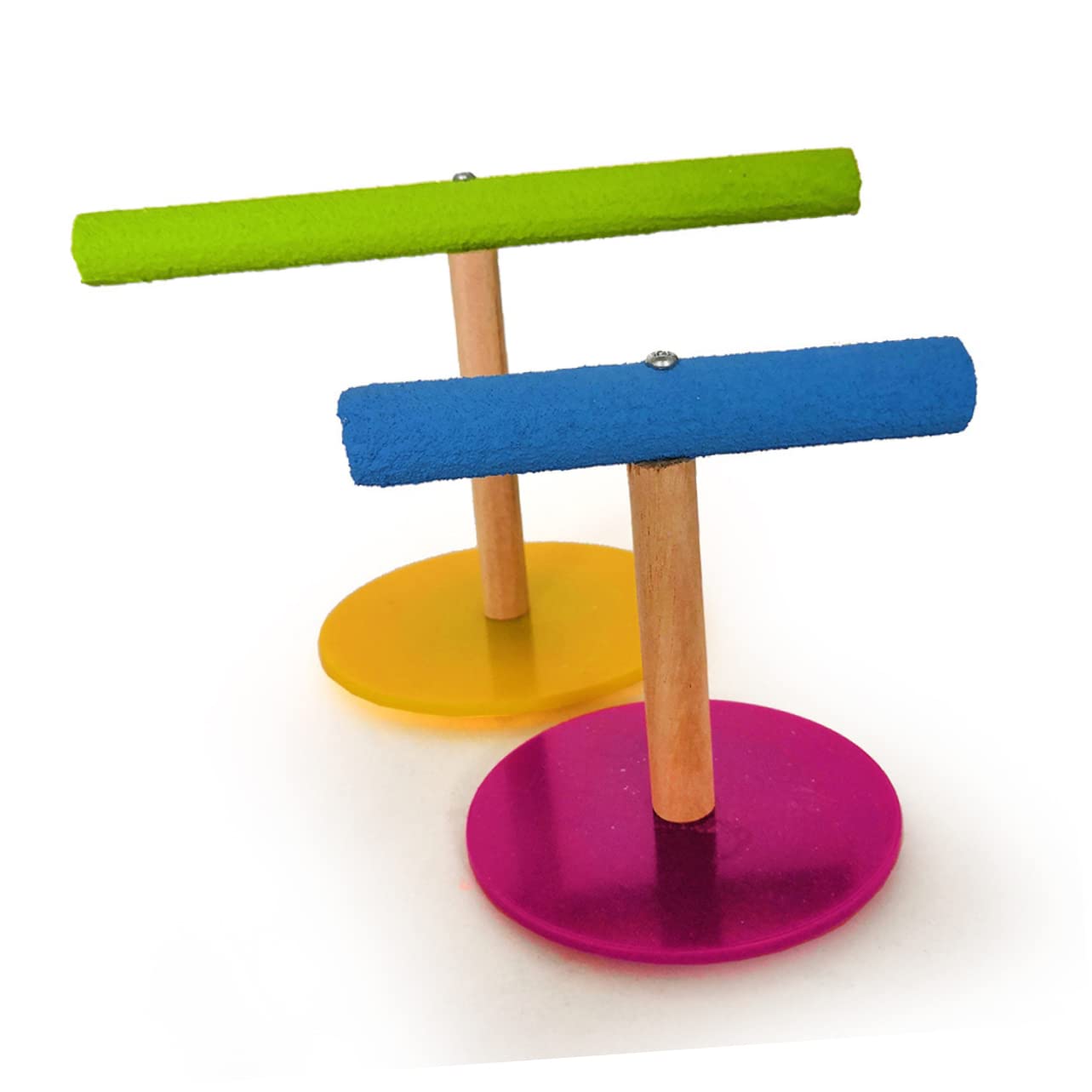 DOITOOL 6piezas Soporte De Entrenamiento para Aves Percha t Forma De Puente para Loros Rack De Actividad y Comedero Aleatorios Grande Pequeño