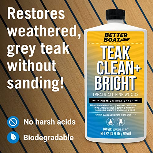 Image of Teak Cleaner and Brightener for Wood, Teak Oil or Sealer for Boats, Indoor