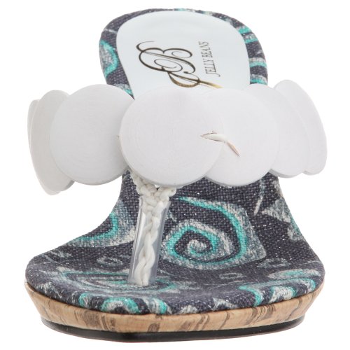 17-1372 Ethnic Plate Sandals, white, S 2E2