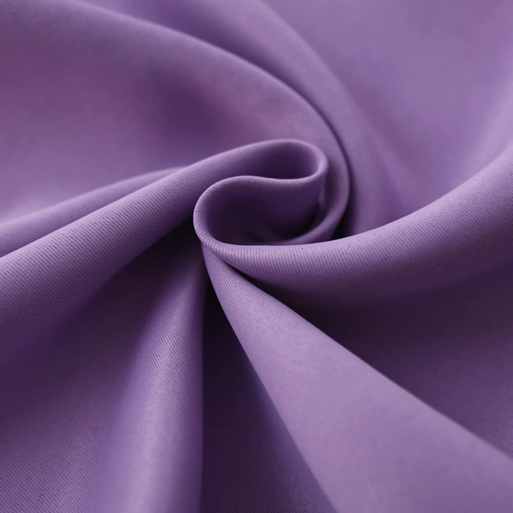 Purple Star Curtains for Girls Bedroom Double Layer Star Cut Out Curtain for Living Room 2 Panels Set 63 Inch Hollow Out Blackout Curtains for Nursery (Purple, 2 Panels W52 X L63 Inches)