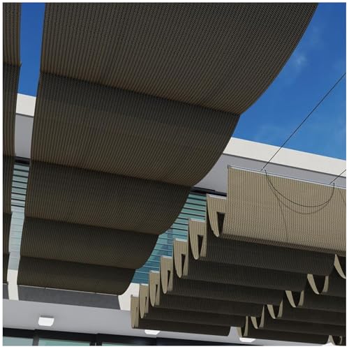 Toldo retráctil para jardín transpirable y resistente a rayos UV con manivela 2