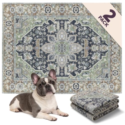 Image of Lovewag Reusable Washable Dog Pee Pads, Sage Forest 16x24, 2 Pack