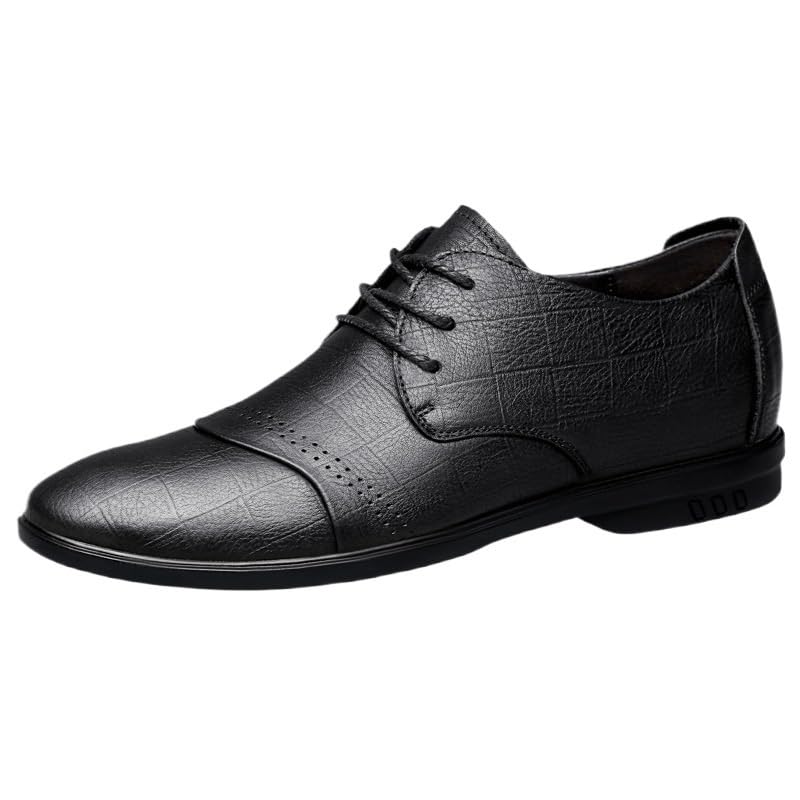 Men's Lace-up Casual Shoes Soft-Soled Low-Heeled Oxford Shoes wear-Resistant Comfortable Breathable Round-Toed Work Shoes for Men