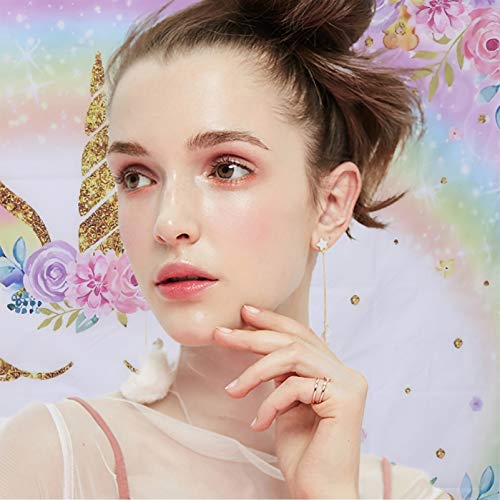 KESYOO 1 PeÃ§a de Pano de Fundo de AniversÃ¡rio de CrianÃ§as de UnicÃ³rnio (210X150cm)