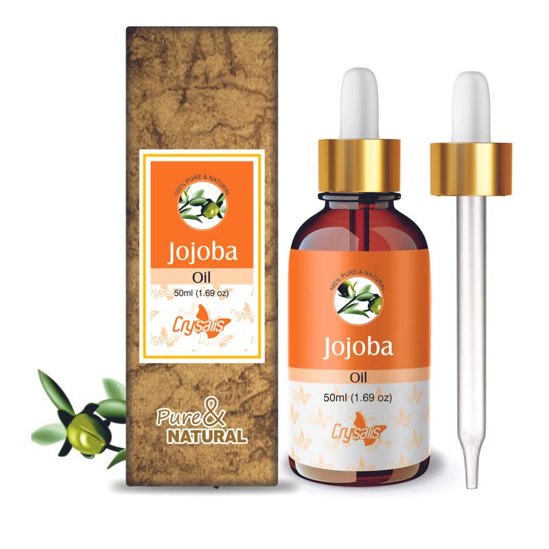 Image of Crysalis Jojoba Oil 50 ml (1.69 fl oz) - Natural Liquid Wax Carrier for Skincare, Haircare, DIY Formulations, Soaps & Cream Blends