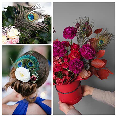 30Pcs 10-12 Inch Peacock Feathers Decoration Crafts Bulk Multicolored Natural Peacock Feathers For Diy Craft, Easter Decoration Flower Arrangement And Home Decoration #TOP6