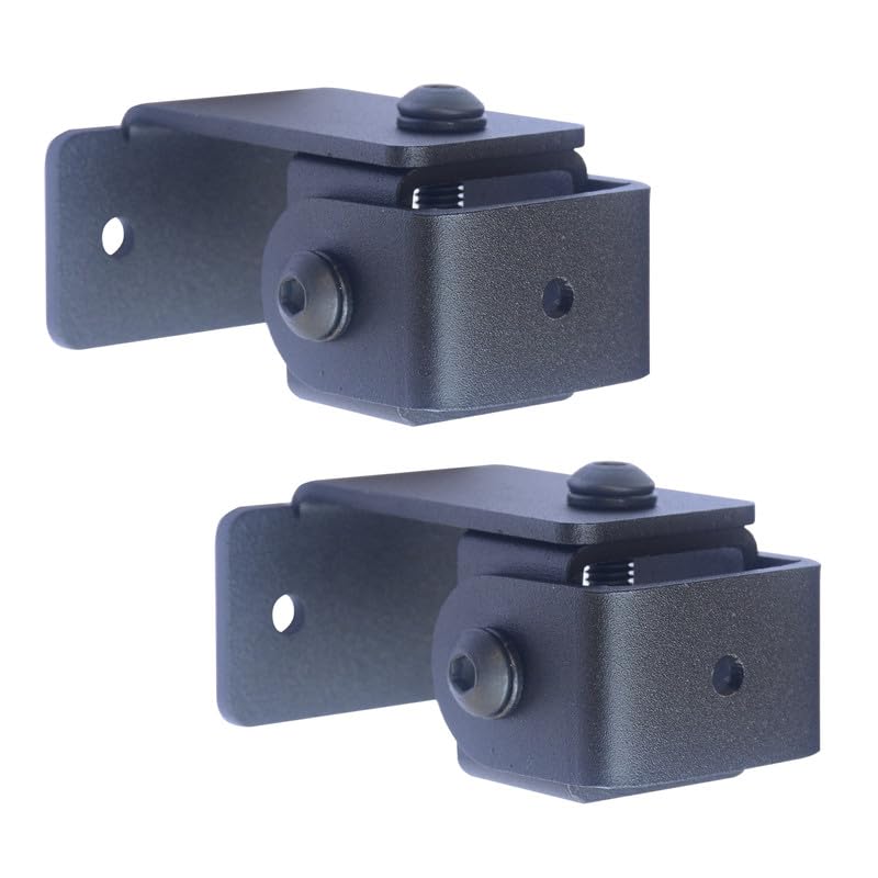 SM-02H Speaker Wall Mount Stand - Bracket 2 Nos for 5 mm & 6.35mm (¼ inch) Thread Hole/Keyhole Speakers Universal Speaker Stand (Materiel : Metal/Color : Black)
