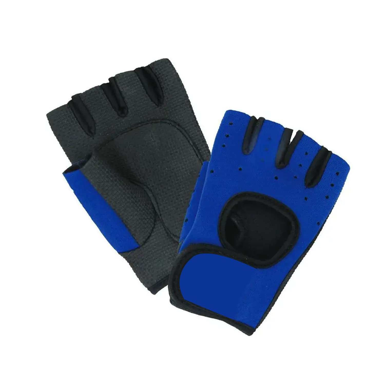 Gym Workout Exercise Sport Cycling Fitness Half Finger Non-Slip Palm Gloves Guard Hand Protector Anti Skid Rock Climbing Men and Woman Gym & Fitness Gloves (Blue-Black) (B09X1DWY3P) Amazon Price History, Amazon Price Tracker