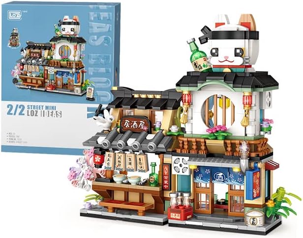 Izakaya Shop - Mini bloques de construcción japoneses, 789 piezas de miniladrillos, juego de modelos de arquitectura, tienda temática, juguetes de