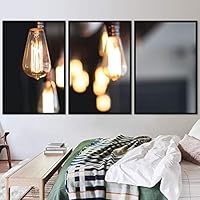 3 Piece Framed Canvas Wall Art Abstract Industrial Modern Art Multicolor Patterns Canvas Prints Home Artwork Decoration for Living Room,Bedroom - 16