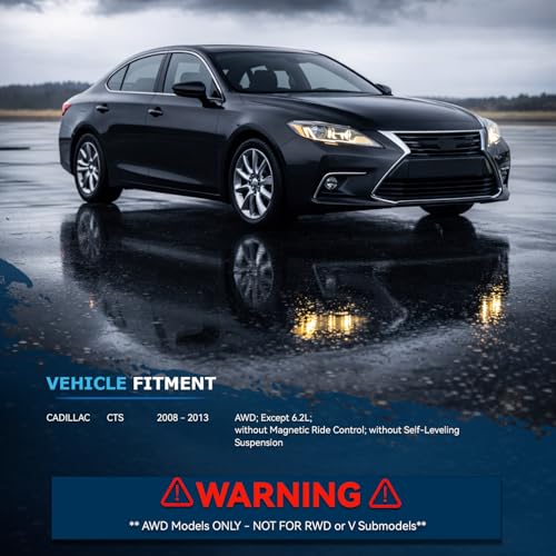 Image of Detroit Axle - AWD Front Struts Rear Shocks for 2008-2013 Cadillac CTS, 2 Complete Struts and Coil Spring Assembly 2 Shock Absorbers 2009 2010 2011 2012 Replacement