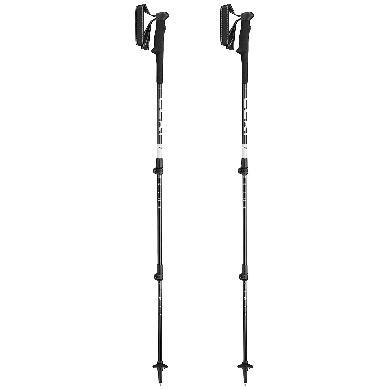 LEKI Legacy Lite Pro Bâtons de randonnée pour Homme et Femme | Bâtons de Trekking réglables en Aluminium (100-135 cm) avec Plateau de Trekking | Poignée Confortable en Mousse + Extension de poignée