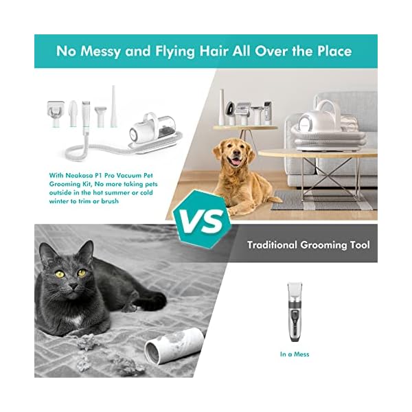 Neakasa P1 Pro Pet Grooming Kit & Vacuum Suction 99% Pet Hair, Dog Grooming Kit with 5 Professional Grooming Shedding Tools for Dogs Cats and Other Animals(FKA Neabot) Neakasa P1 Pro Pet Grooming Kit & Vacuum Suction 99% Pet Hair, Dog Grooming Kit with 5 Professional Grooming Shedding Tools for Dogs Cats and Other Animals(FKA Neabot)